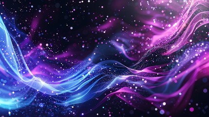 Fototapeta premium Abstract Purple and Blue Swirling Glowing Nebula