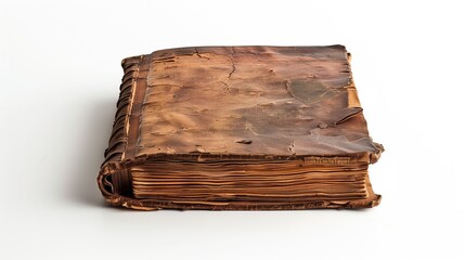 Hardcover book on a white background, isolated