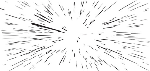 Obraz premium Circular starburst explosion texture. Distressed uneven grunge background. Abstract vector illustration. Overlay to create interesting effect and depth. Isolated on white background.