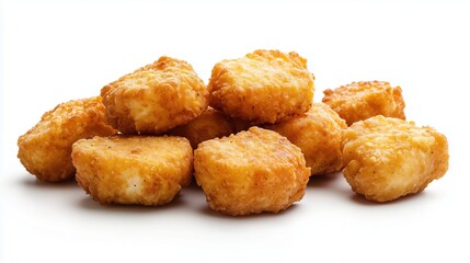 Juicy appetizing nuggets on a white background, isolated
