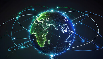 Naklejka premium Global Digital Network