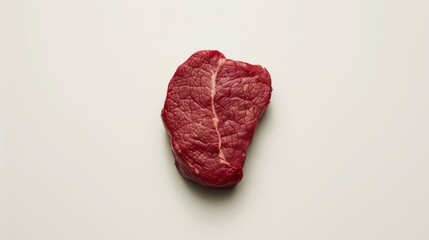 Obraz premium Fresh raw beef steak on a white background, isolated