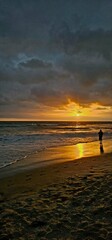 sunset on the beach in Southern California
