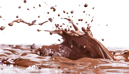 Fototapeta premium Chocolate splash isolated on white background