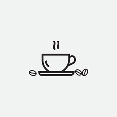 icon coffee cup illustration vector graphic, icon template