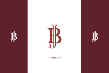 BJ, JB, B, J, Abstract Letters Logo Monogram