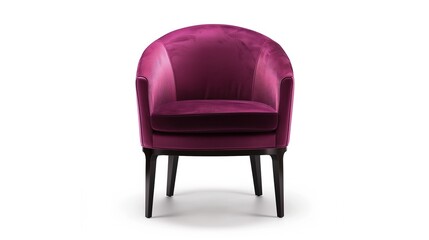 Fototapeta premium Gently purple guest chair on a white background, isolated