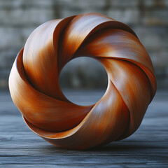Beautiful Wooden Circle Logo 