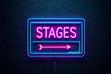 Fototapeta premium Neon sign with the word 