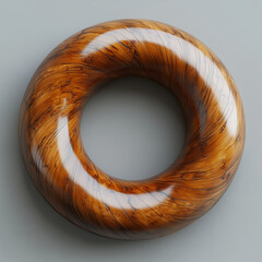 Beautiful Wooden Circle Logo 