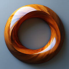 Beautiful Wooden Circle Logo 