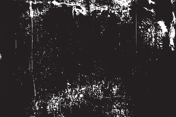 Gritty Black Grunge Texture on Rough Weathered Wall