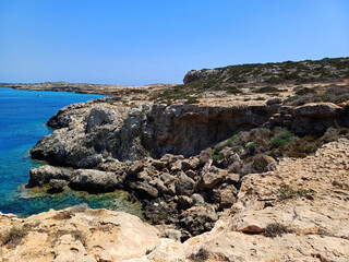 sea and rocks in cyprus