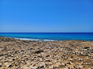 sea ​​and rocky beach, cyprus