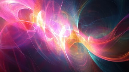 Obraz premium Abstract digital image of quantum interference with overlapping shadows and light waves creating a mesmerizing, complex design.