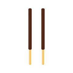 chocolate sticks. Dipped stick. chocolate dipped cookie sticks. symbol. logo design.