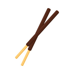 chocolate sticks. Dipped stick. chocolate dipped cookie sticks. symbol. logo design.