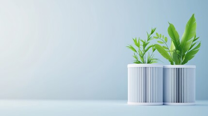 Clean air filter, fresh environment, pollution-free, 3D illustration