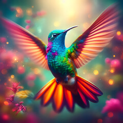 Obraz premium Colorful sparrow bird in nature