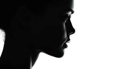 Silhouette of a woman against a bright background during a creative photography session