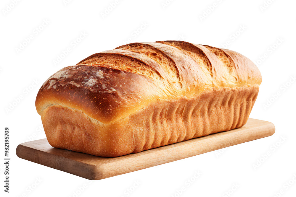 Wall mural A loaf of bread isolated on clear white and transparent background