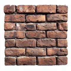 Fototapeta premium A brick wall with a white background