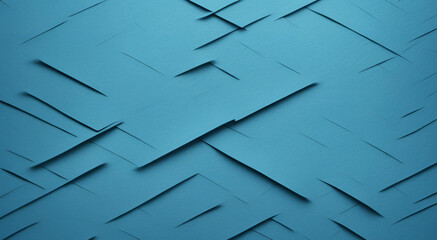 Blue Geometric Abstract Background With Layered Paper Texture