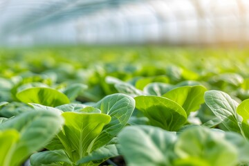 lettuce in a greenhouse