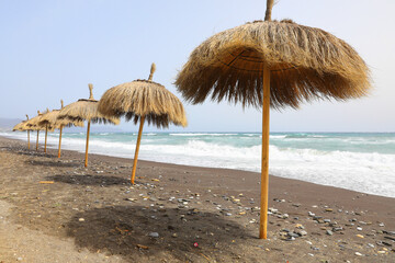 Idyllic beach near Malaga in Andalusia, Spain