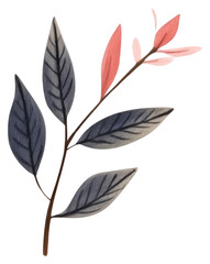 Fototapeta premium PNG Watercolor floral flower graphics pattern.