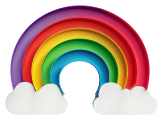 PNG  Rainbow with rainbow image font toy white background.
