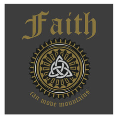 illustration of a label with ribbon