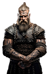 Obraz premium PNG Portrait beard warrior tattoo.