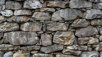 A stone wall made of irregularly shaped stones.
