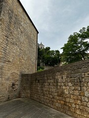 stone wall in the park