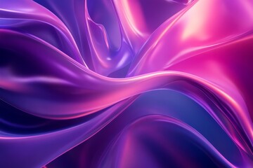 Obraz premium Abstract flowing fabric in vibrant purple and pink hues digital art background