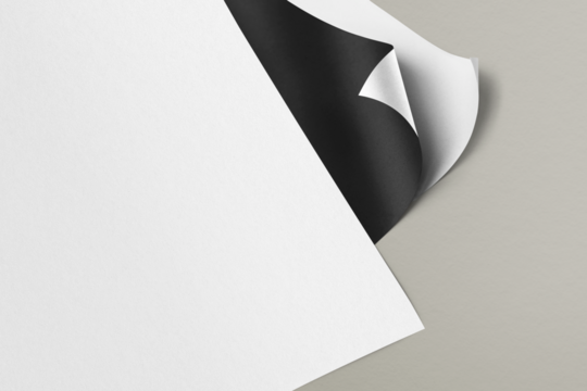 Paper png mockup, transparent design