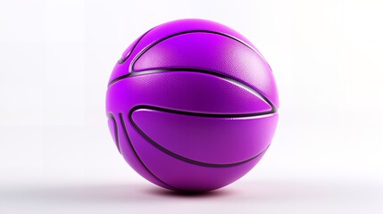 Obraz premium A vibrant purple basketball showcasing its design and texture.