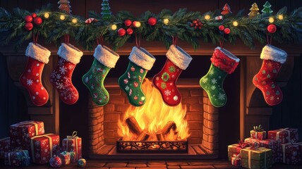 Fototapeta premium christmas stockings