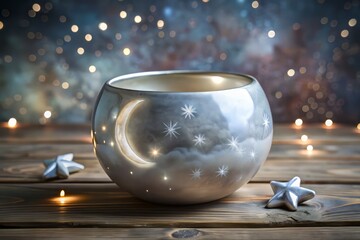 A soft, shimmering glaze that captures the moon's gentle glow, with an air of mystery and a subtle, heavenly quality that feels otherworldly.