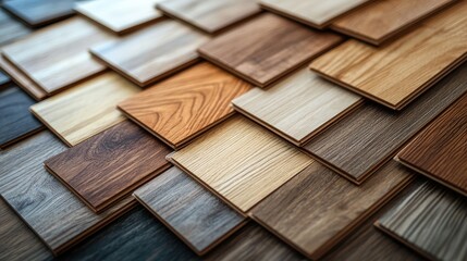 Choosing laminate flooring samples for new home renovation project