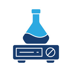 Chemical potion scale icon solid vector design in trendy style