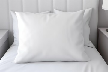 Blank white square pillow mockup for professional presentation and design showcase