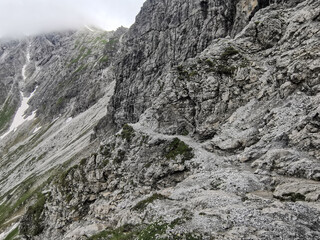 dangerous narrow mountain path