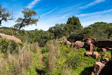 Hiking the Archaeological Circuit in Vale Fuzeiros at Vilarinha, Algarve, Portugal