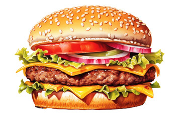 Food hamburger condiment vegetable.