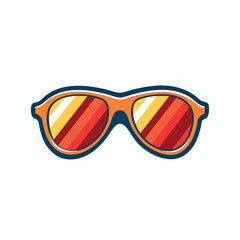 Fototapeta premium Illustration of summer sunglasses design.