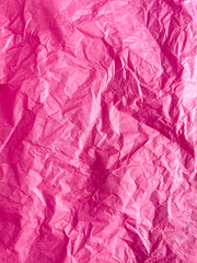 Fototapeta premium pink crumpled paper background, backing, background for creativity