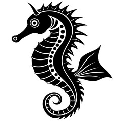 Sea Horse Vector Illustration - Elegant SVG, Cricut Files, Clipart, and T-Shirt Graphics for Ocean-Themed Designs