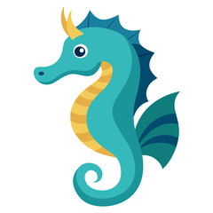 Naklejka premium Sea Horse Vector Illustration - Elegant SVG, Cricut Files, Clipart, and T-Shirt Graphics for Ocean-Themed Designs